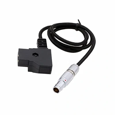 Abbildung von HangTon Flexibles geflochtenes D Tap auf 0B 2 Pin Netzkabel für Teradek Bolt Bond, Transvideo SmallHD 703 Monitor, Zacuto Sucher, Z CAM E2 F6 S6 Kamera und EVF 45cm