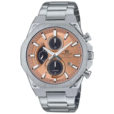 Abbildung von Casio EFS S570D 5AUEF Edifice Solar Chrono Herrenuhr Stahl/Haselnussbraun