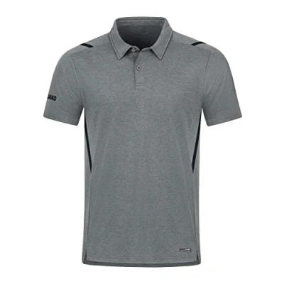 Abbildung von JAKO Herren Poloshirt Challenge, Steingrau Meliert/Schwarz, M