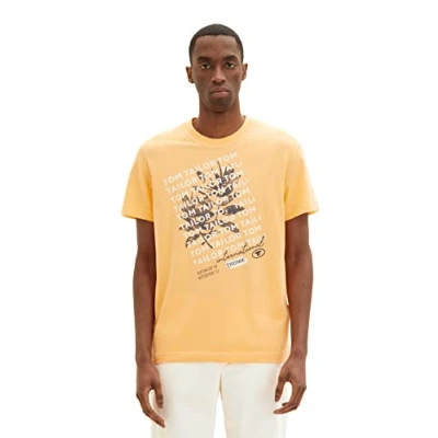 Abbildung von TOM TAILOR Herren 1036983 T Shirt, 22225 Washed Out Orange, XL