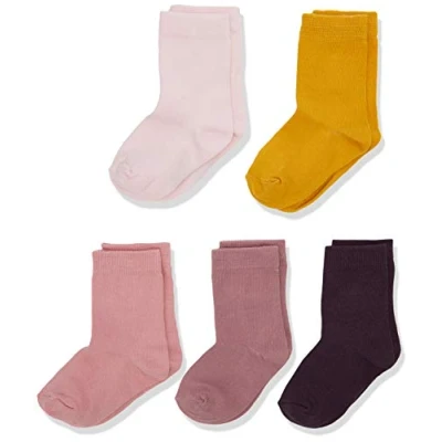 Abbildung von MINYMO Mädchen 5er Pack verschieden Farben Socken, Mehrfarbig (Shadow Purple 664), 27 30 (Herstellergröße: 27)
