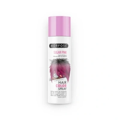 Abbildung von Morfose Temporary Hair Color Spray, 150ml Trendige und lebendige Farben mit bis zu 24 Stunden Halt, einfach durch Waschen entfernen. (Sugar Pink, 150 ml (1er Pack))