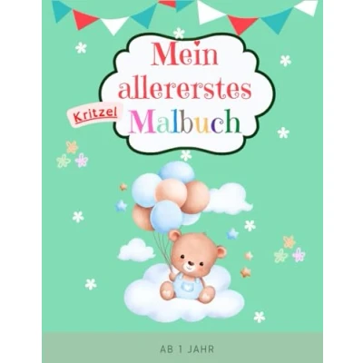 Abbildung von Kritzelbuch ab 1 Jahr: Schön gestaltetes Malbuch für Kleinkinder Jahr ein Ausmalbuch mit gr0ßen Motiven zum ausmalen fördert die Motorik und Kreativität