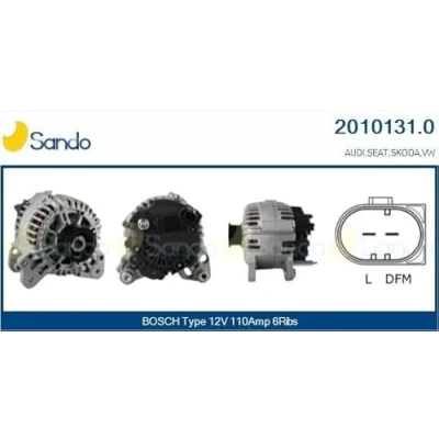 Abbildung von SANDO 2010131.0 Lichtmaschine 12V 110A VOLKSWAGEN: Polo IV Schrägheck, Golf 5 Touran I, SEAT: Ibiza 3 4 Schrägheck