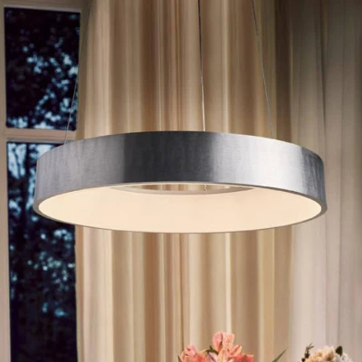Abbildung von LEDVANCE SUN@HOME CIRCULAR Pendelleuchte, silber, 18,5W, 500lm, regulierbares Weißlicht (2200K 5000K), stufenlos steuerbar, dimmbar, passt das Licht automatisch dem Biorhythmus an, Schutzklasse IP20