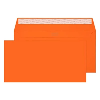 Abbildung von Blake Envelopes Creative Colour 205 Briefumschläge Haftklebung Kürbis Orange DL+ 114 x 229 mm 120g/m² 500 Stück