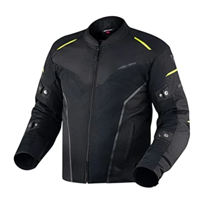 Abbildung von REBELHORN Hiflow IV Motorradjacke Herren Abnehmbare Humax Membrane Ellenbogen und Schulterprotektoren Stufe 2 Mesh Belüftung Einsätze Thermofutter
