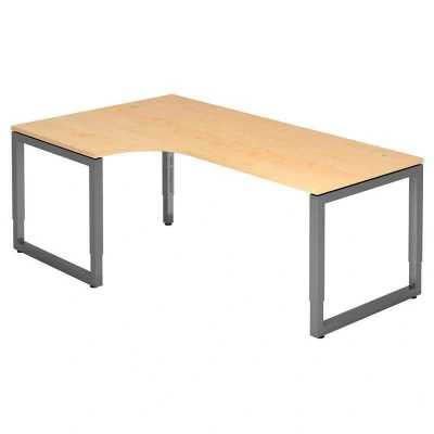 Abbildung von HAMMERBACHER höhenverstellbarer Schreibtisch VRS82/3/G ahorn