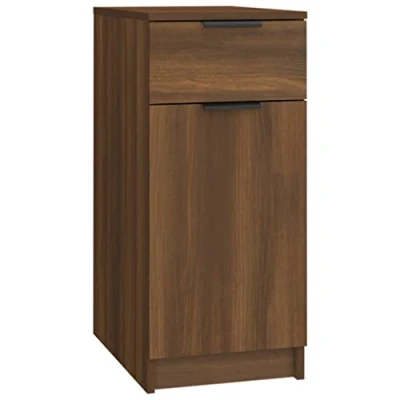 Abbildung von vidaXL Schreibtischschrank Aktenschrank Büroschrank Aufbewahrung Schrank Lagerschrank Büromöbel Arbeitszimmer Braun Eiche 33,5x50x75cm Holzwerkstoff