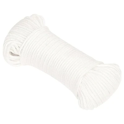 Abbildung von vidaXL Bootsseil Ankerleine Festmacher Tauwerk PP Leine Seil Tau Polypropylenseil Geflochten Flechtleine Weiß 5mm 25m Polypropylen