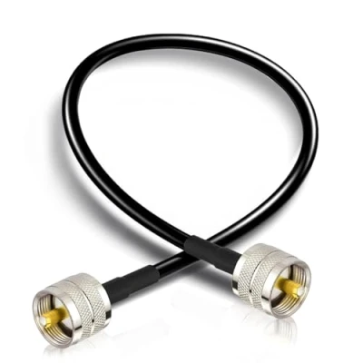Abbildung von BINGFU PL Kabel UHF Stecker 259 auf Low Loss Digital RG58 Koaxialkabel für HAM &amp; CB Funk, Antennen Analysator, Dummy Load, SWR Meter (30CM)