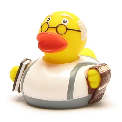 Abbildung von Duckshop I Opa Badeente Quietscheentchen Quietscheente L: 8 cm inkl. Badeenten Schlüsselanhänger im Set