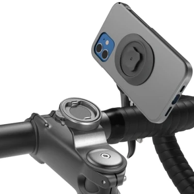 Abbildung von Handyhalterung Fahrrad, Handyhalter Aluminium Handy Fahrradhalterung für Rennrad Mountainbike Vorbau, Universal Halterung Fahrrad Smartphone, 3,5 7,5 Zoll Gerät, Schnelles Montage