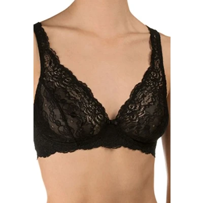 Abbildung von CALIDA Damen BH Sensual Secrets, schwarz aus Polyamid und Elastan, bügellos elastischer Spitze, Größe: 70A
