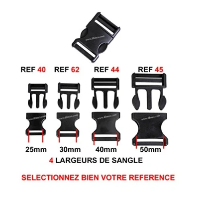 Abbildung von CAO Camping Set mit 2 Steck Schnallen (Schnellbefestigung), schwarz, 50 mm
