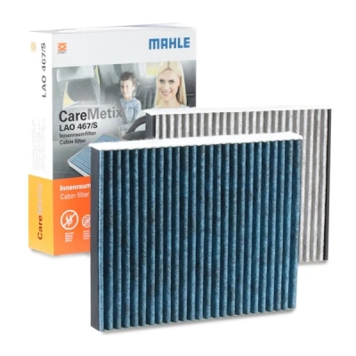 Abbildung von MAHLE ORIGINAL LAO 467/S Innenraumfilter Aktivkohlefilter, mit antiallergischer Wirkung, antibakterieller Wirkung 247,0 206 30,0 CareMetix BMW: 7