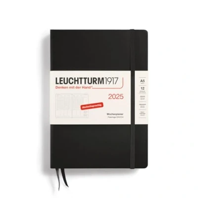 Abbildung von LEUCHTTURM1917 370586 Wochenplaner Medium (A5) 2025, Schwarz, Deutsch