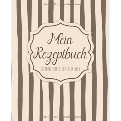 Abbildung von Mein Rezeptbuch zum Selbstschreiben: Selbstschreiben und Selbstgestalten mit Register Platz für 64 Lieblingsrezepte Kochbuch Eintragen Softcover 19x23 cm