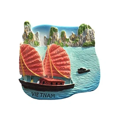 Abbildung von Halong Bay Vietnam 3D Kühlschrank Magnet Harz Reise Souvenirs, handgemachte Haus &amp; Küche Dekoration Sammlung Geschenk