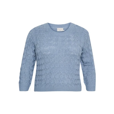Abbildung von Kaffe Curve Helena Strickpullover, Damen, Größe: 50/52, Faded denim