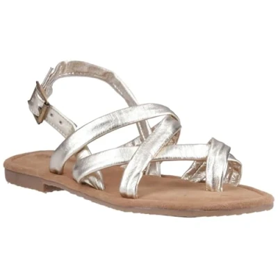 Abbildung von Hush Puppies Hope Leder Damen Gold Sandalen