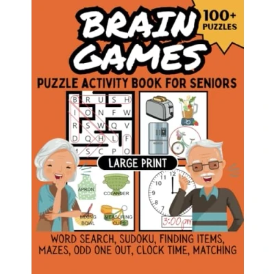 Abbildung von Brain Training Puzzle Activity Book For Seniors: Large Print Memory Games Adults
