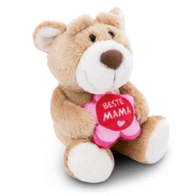 Abbildung von Nici Kuscheltier Bär BESTE MAMA hellbraun, 15 cm, schlenkernd, enthält recyceltes Material (Global Recycled Standard)