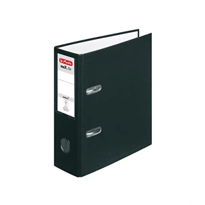 Abbildung von Herlitz 10842300 Ordner maX.file protect, A5 hoch, Farbe schwarz, FSC Mixed