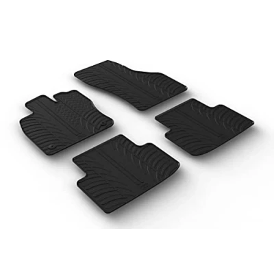 Abbildung von Gledring 0851 Fußmattensatz Gummi vorne und hinten 4 schwarz 750mm 550mm