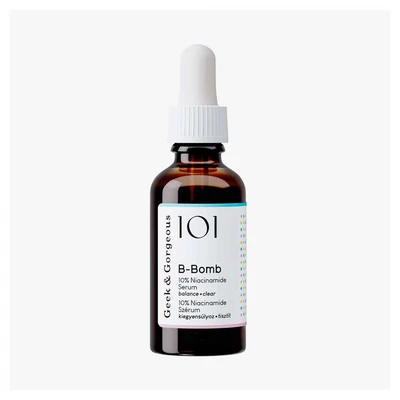 Abbildung von Geek &amp; Gorgeous B Bomb B3 Serum mit 10% Niacinamid, Hochdosiertes Niacinamid Serum, Wirkt gegen Vergrößerte Poren und Unreinheiten, für Mischhaut fettige Haut, 30 ml