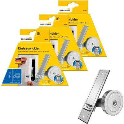 Abbildung von SCHELLENBERG Einlass Gurtwickler &quot;für das Rollladensystem Maxi, Lochabstand 16 cm, Unterputz Montage&quot;, (Set, 3 tlg.), für Rollladengurte mit 23 mm Breite