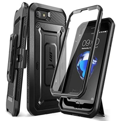 Abbildung von SUPCASE Outdoor Hülle für iPhone SE 2022 / 2020 8 Handyhülle 7 Case Bumper Schutzhülle [Unicorn Beetle Pro] mit Displayschutz, Schwarz