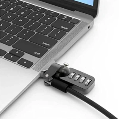 Abbildung von MacBook Air 2020 Lock Sicherheitsleiste mit Combo Kabelschloss
