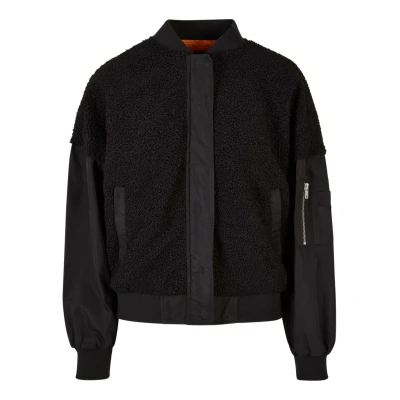 Abbildung von Urban Classics Mixed Bomberjacke, Damen, Größe: Medium, Black