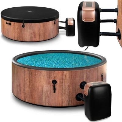 Abbildung von COIL Whirlpool SPA Aufblasbar, Schwimmbad mit Hydromassage, extra dünn, In &amp; Outdoor, 4/6 Personen, 150/175 cm