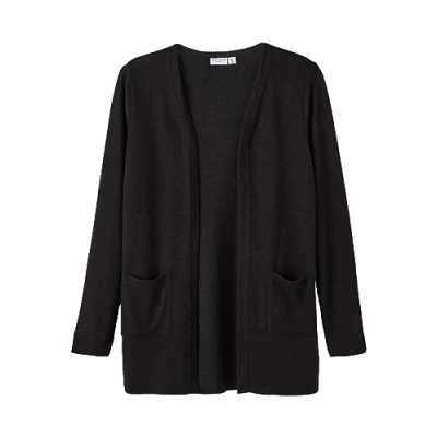 Abbildung von Name it Nkfvicti LS CARD Strickjacke für Kinder, Größe: 146/152, Black