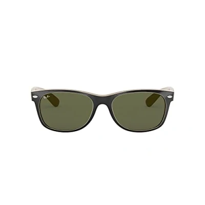 Abbildung von Ray Ban Damen New Wayfarer Sonnenbrille, Mehrfarbig (Schwarz/Beige), 55 mm EU