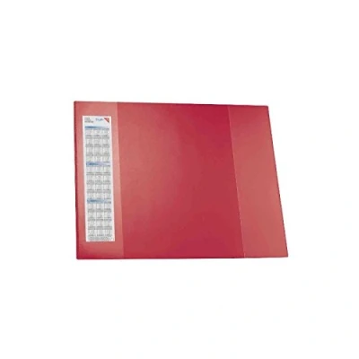 Abbildung von Läufer 42654 Durella D2 Schreibtischunterlage mit zwei transparenten Seitenleiste, 52x65cm, rot, rutschfeste Schreibunterlage