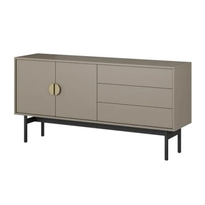 Abbildung von Selsey TV Schrank Board Sideboard Fernsehtisch Fernsehschrank 154 cm Schubladen Beige Stoon