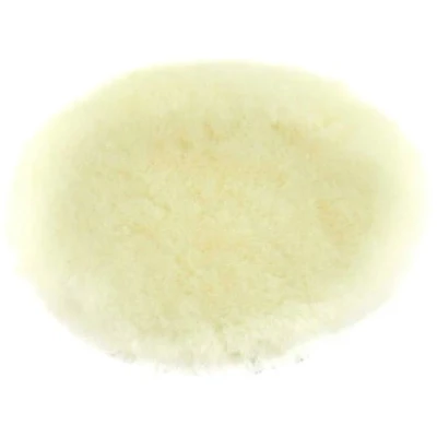 Abbildung von ALCLEAR Premium Lammfellpad 150mm, natur, schleift und poliert den Autolack, Abtragsstärke 9/10, weiß