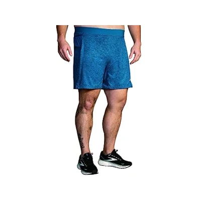 Abbildung von Brooks Sherpa 7&quot; 2in1 Short kurze Sporthose, Herren, Größe: 44/46, Dk ocean terrain print