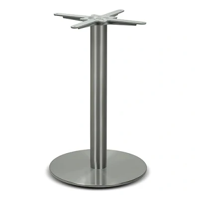 Abbildung von Dublino Tischgestell Tischbein Edelstahl Premium PD7083inox INOX Esstisch Höhe 73 cm 17 kg Bodenplatte Ø 45 max. Tischplattengröße 55x55 / 80