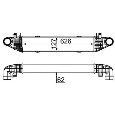 Abbildung von MAHLE ORIGINAL CI 359 000S Ladeluftkühler MERCEDES BENZ: C Klasse Limousine, T modell, E Limousine