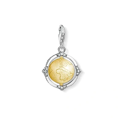 Abbildung von THOMAS SABO Charm Einhänger Vintage Weltkugel, 1711 849 39, mit Zirkonia (synth)