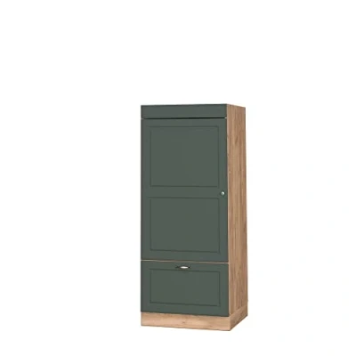 Abbildung von Vicco Mikrowellenschrank Fame Line, Grün Gold Landhaus/Goldkraft Eiche, 60 cm