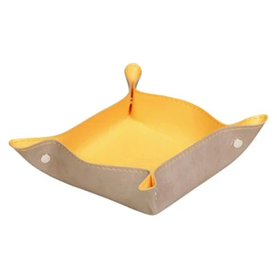 Abbildung von Rhodia 318854C Umkehrbare Ablage (12 x 12 4,5 cm, Kunstleder, mit 4 Magneten, elegant und praktisch, ideal für Ihre Organisation)1 Stück, maulwurfsgrau