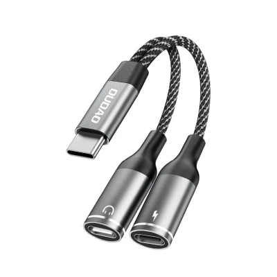 Abbildung von Dudao USB Adapter L13C+ 2in1 C grau