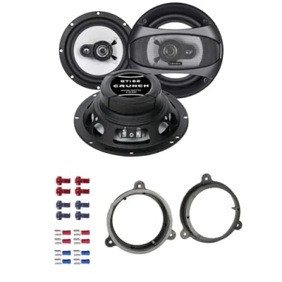 Abbildung von Crunch GTI62 Lautsprecher mit Einbauset passend für Renault Captur (B) ab 2013 Türen vorne/hinten 360 Watt 165mm 2 Wege Koax