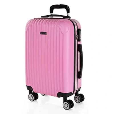 Abbildung von ITACA Handgepäck Koffer Trolley Reisekoffer Mit Rollen und Hartschalenkoffer für Vielreisende. Rosa T71550