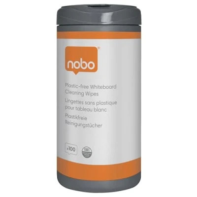 Abbildung von Nobo plastikfreie Whiteboard Reinigungstücher (100 Stück)